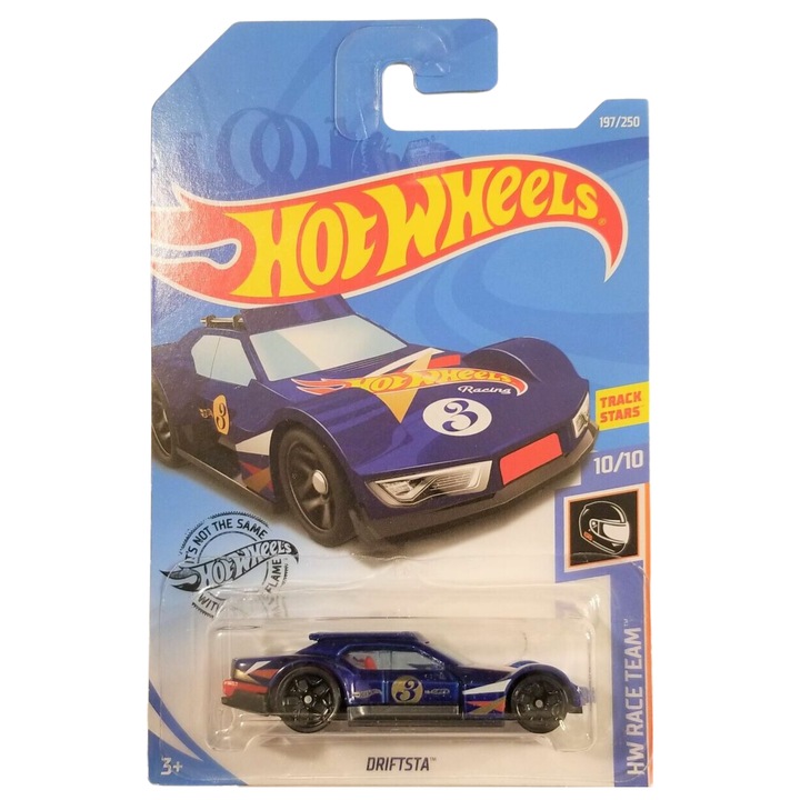 Hot Wheels fémes autó, Driftsta, HW Race Team Collection – 2019-es kiadás, kék, 1:64