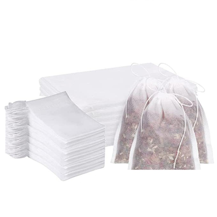 Set 200 pungi filtrante pentru ceai, Cozevdnt, cu snur