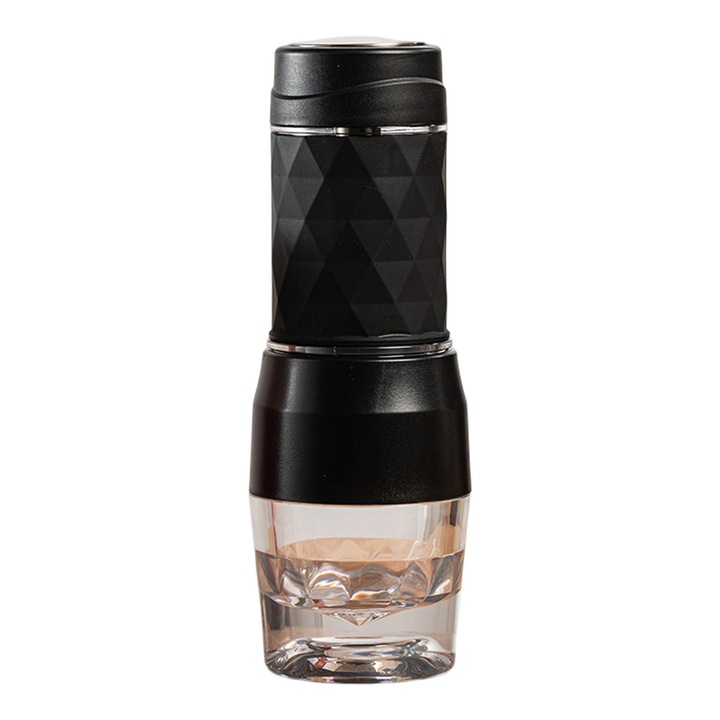 Masina de cafea portabila 3 in 1, AMRINUGL, inox, negru, 12.7x7.6cm