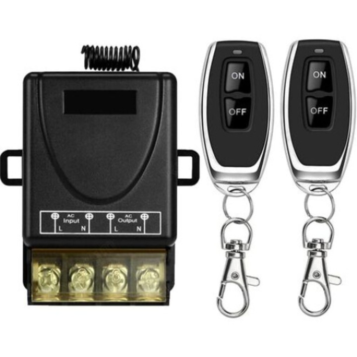 Comutator wireless 433Mhz, BGHYHYHI, 30A, AC 85V-265V, pentru lumini si electrocasnice