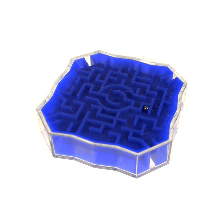 Játék Labirintus, Műanyag, Logikai, 6x6x1,5 cm