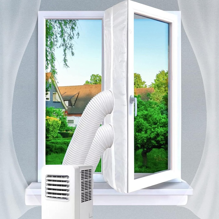 Ablaktömítő készlet klímaberendezésekhez, Szárítógépek, 400cm, fekete