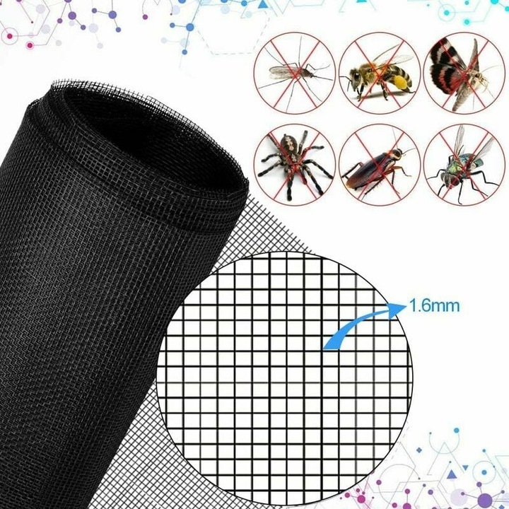 Kit de inlocuire plasa pentru feronerie, Enforose, plasa din fibra de sticla, rezistenta la intemperii, protectie UV, 300x120cm