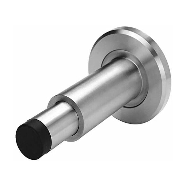 Стопер за врата Usa Heavy Duty, Enforose, Неръждаема Стомана 304, Модерен Кръгъл Дизайн, Регулируема Височина, С Гумен Буфер, Тиха Защита