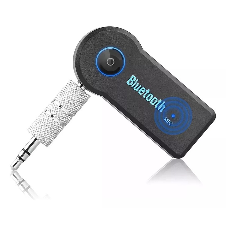 Receptor Audio Bluetooth Auto, Jack 3.5mm, Microfon Incorporat, Portabil, Negru, Facea