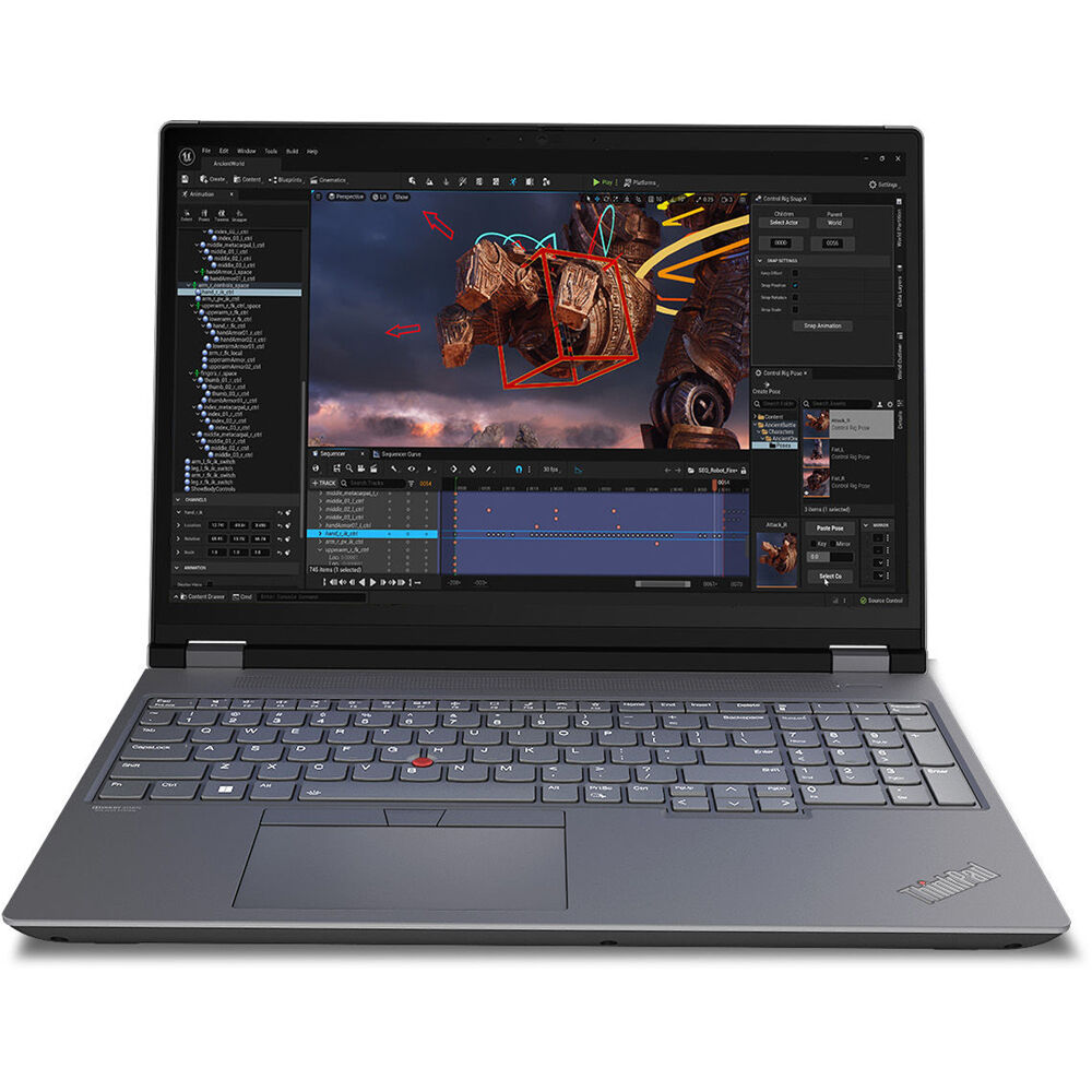 Laptop Lenovo ThinkPad P16 Gen2, display 16 inch WQUXGA IPS, procesor Intel i7-14700HX 20-Cores, memorie 64GB DDR5, spatiu de stocare 1TB SSD, placa video nVidia RTX 3500 Ada 12GB, Windows 11 Pro