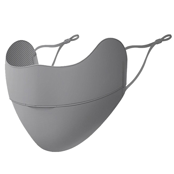 UV-védő maszk UPF 50+ szabadtéri sportokhoz, QttvbTna, légáteresztő, unisex, szürke