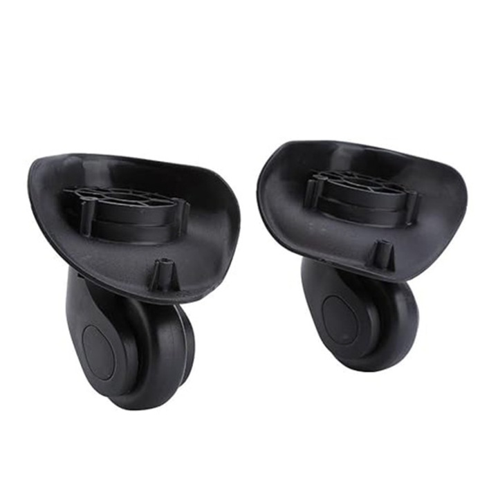 Univerzális tartalék kerekek poggyászhoz, 2 db, PVC, fekete