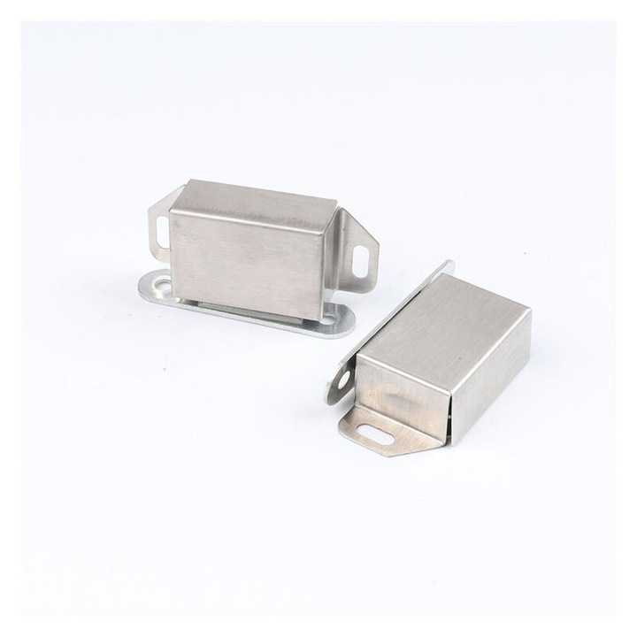 Inchidere magnetica pentru usi din inox, set 4 bucati, instalare usoara, pentru dulapuri si bai
