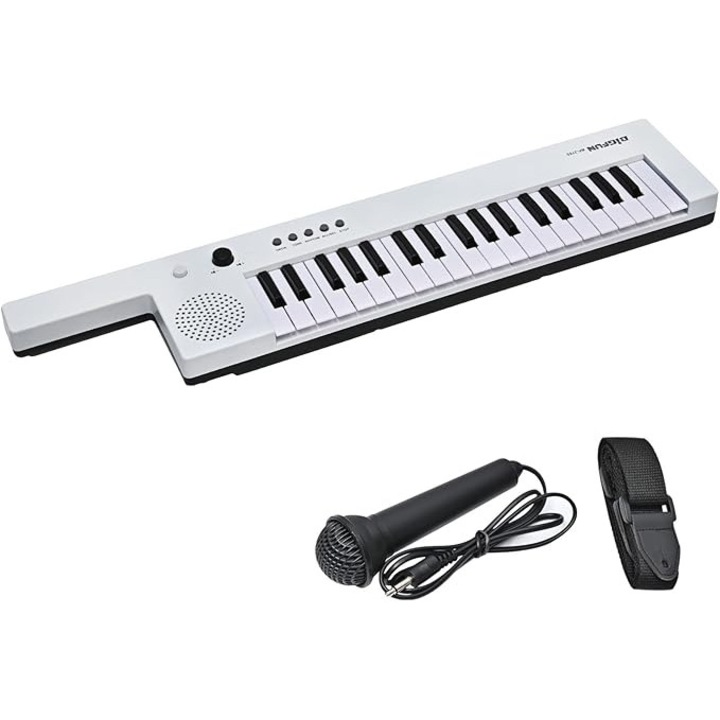 Piane Electronice pentru Copii, Pian cu 37 de Taste, Jucarii Cadouri pentru Copii - Alb