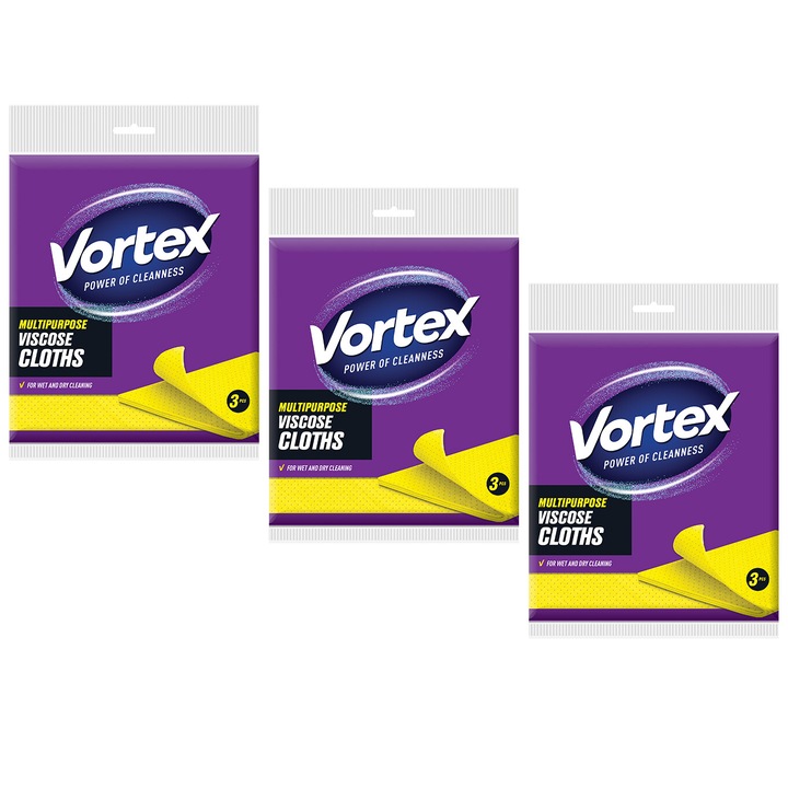 Lavete de vascoza, 3 pachete x 3 buc, VORTEX