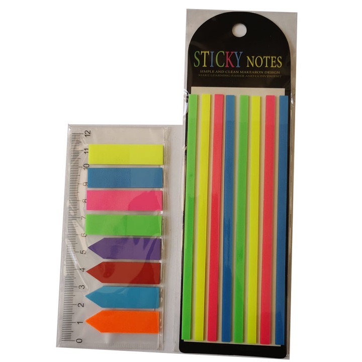 Set 320 Notite adezive, Sticky Notes, 16padurix20coli, culori si forme diferite, Vision XXI