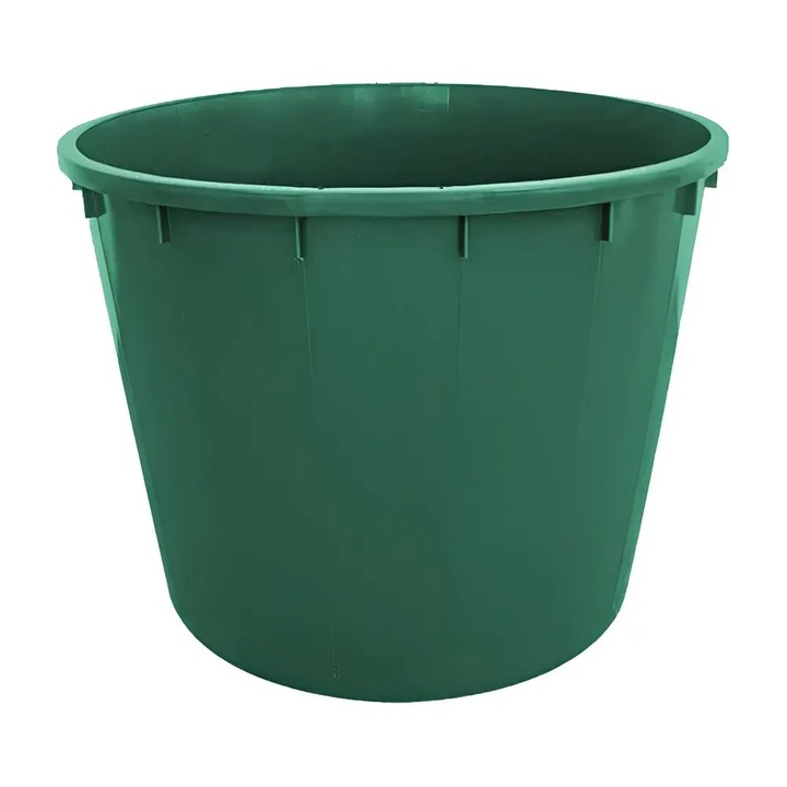 Cada din plastic, realizat din polietilena de inalta densitate, fara capac, 104.5 x 81.5 cm, verde, 500 litri