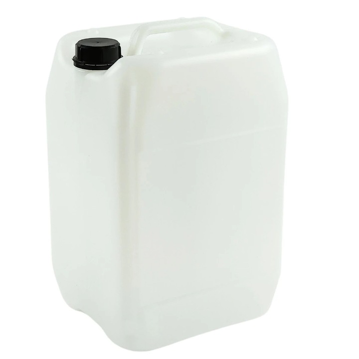 Bidon, confectionat din polietilena, durabil si fiabil, 26 x 23 x 41.5 cm, 23.5 litri, alb