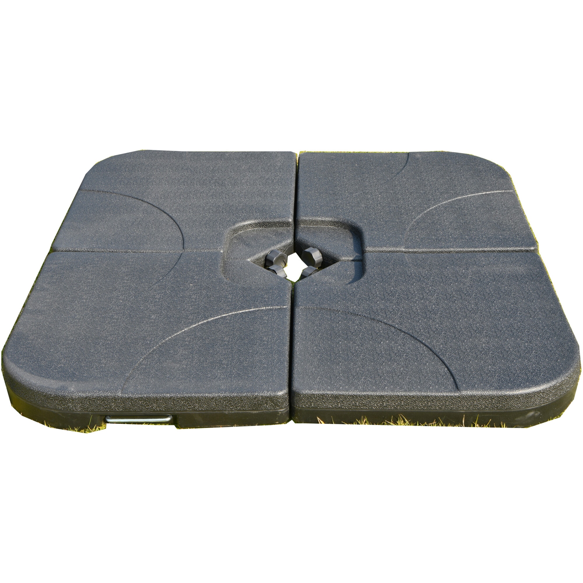 Suport umbrela Kring Ischia, 50x50x7.5 cm, plastic, negru