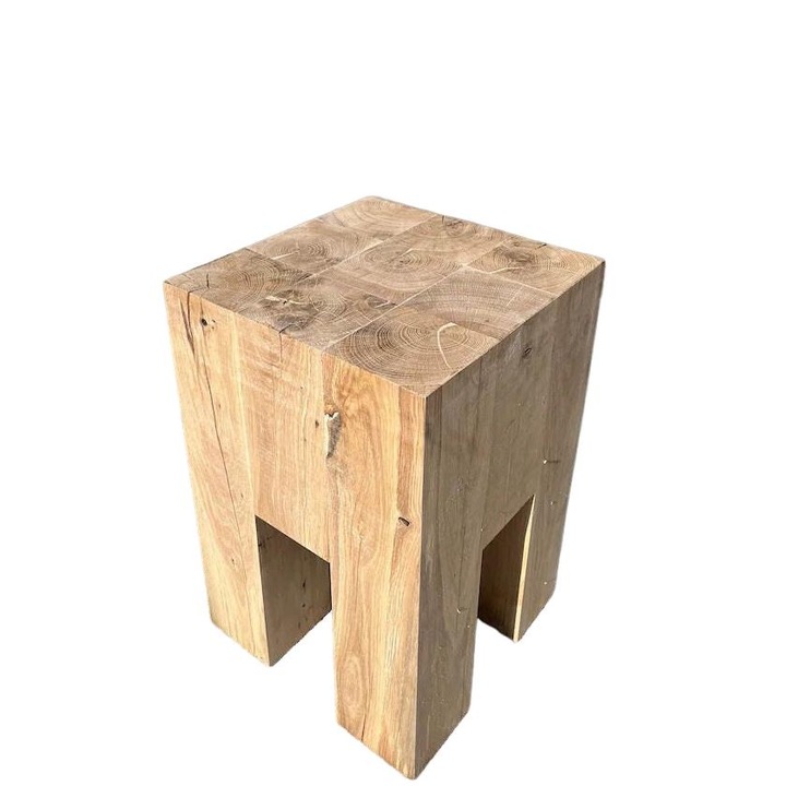 WestTree tömör tölgy zsámoly, rusztikus stílusban, 30x30x50cm