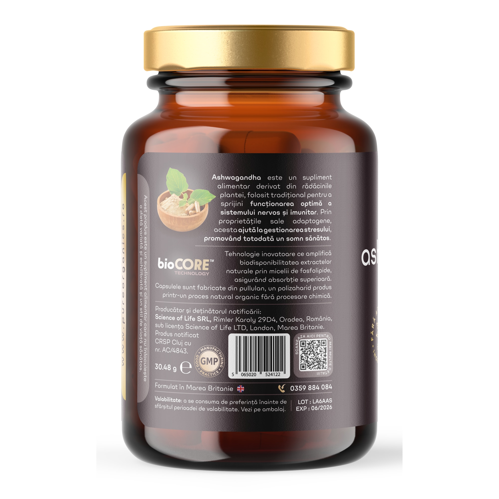 PureOrganics Ashwagandha 800 mg - Reducerea Stresului si Echilibru ...