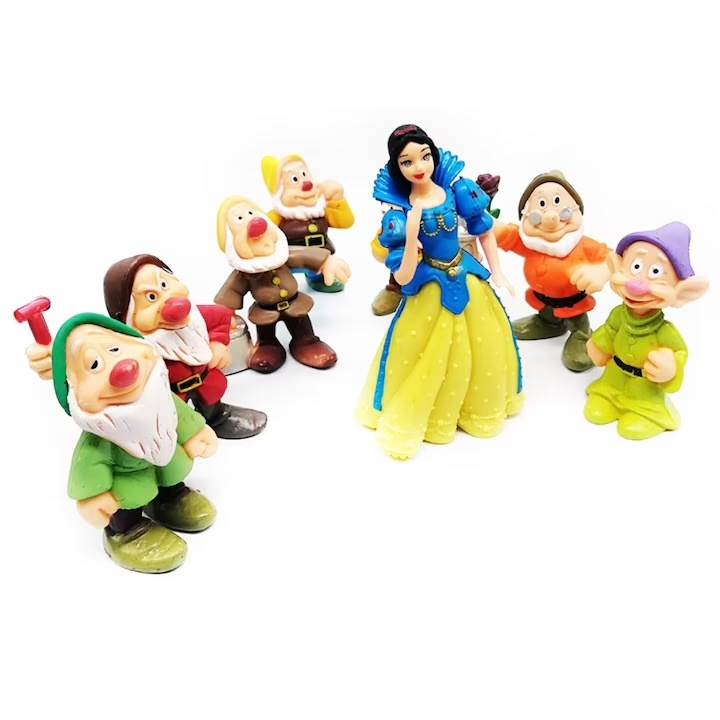 Set 8 Figurine, Alba Ca Zapada Si Cei 7 Pitici, BimBimBo