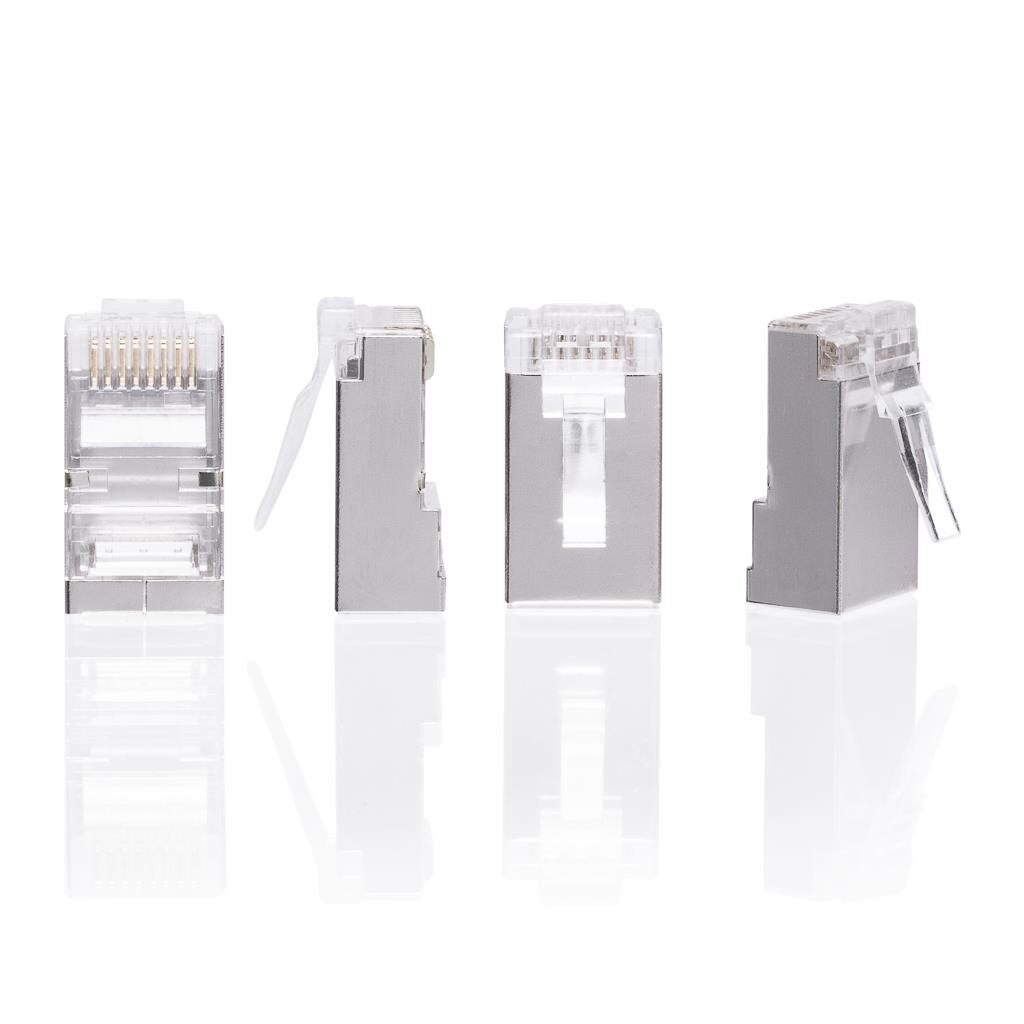 Mufa RJ45 Cat6, Netrack, set 100 bucati, transparent - eMAG.ro