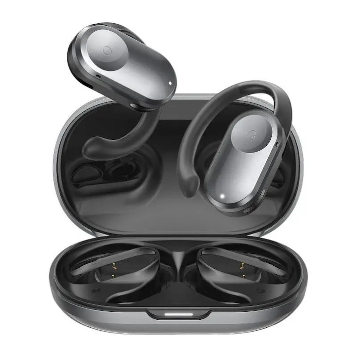 Casti Wireless, USAMS, IF27, 20 ore autonomie, impermeabile IP68, negru, 48.2x41x11.2mm