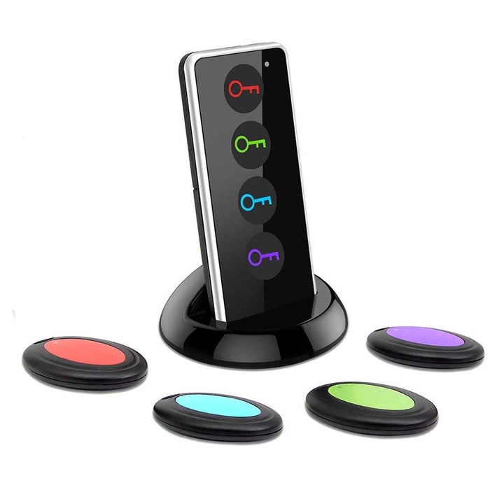 Localizator RF fara fir pentru obiecte, cu transmitator detasabil si lumina incorporata, ideal pentru batrani, calatorii si uz casnic