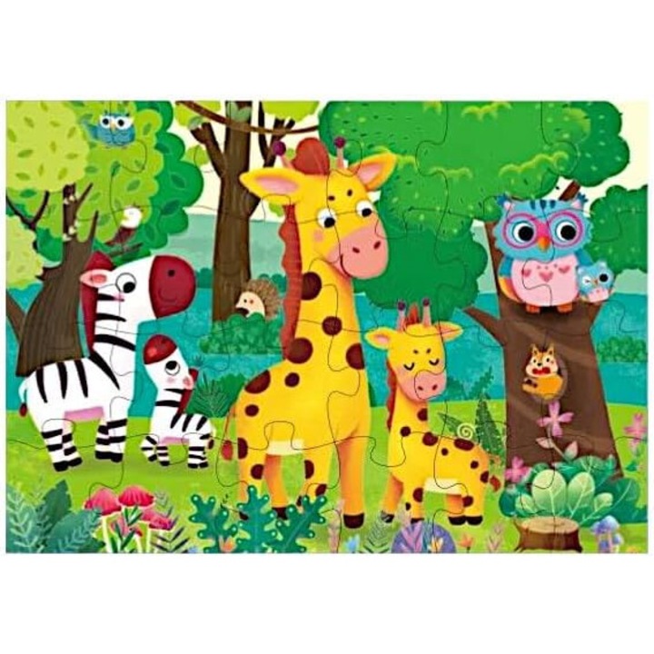 Образователен пъзел, 24 части, здрав картон, многоцветен, 44x31 см