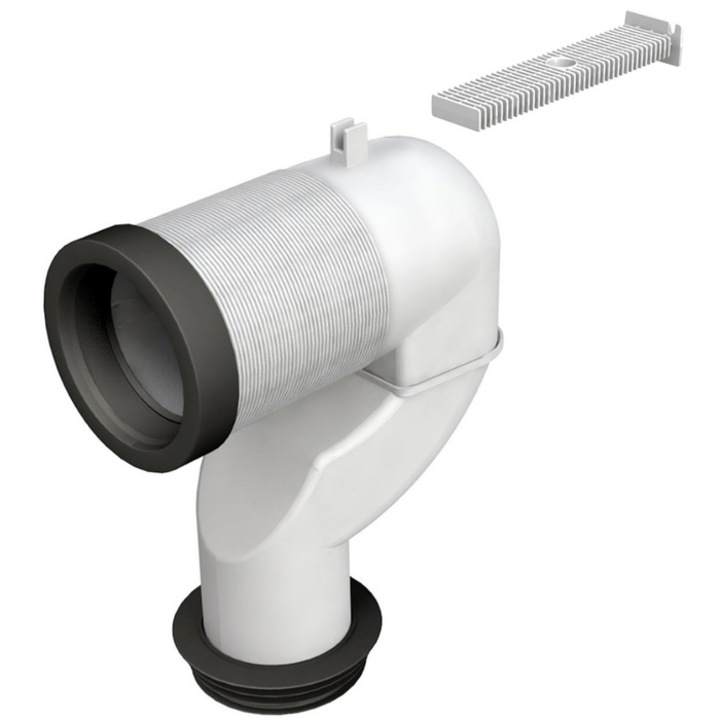 Racord WC rigid, Bonomini Civitas 8533UN90C0DD, cot la 90 grade, D 90 - 110 mm