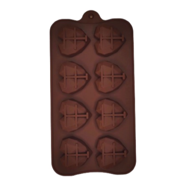 Forma Silicon Pasta de zahar Ciocolata model 8 Inimi Diamant