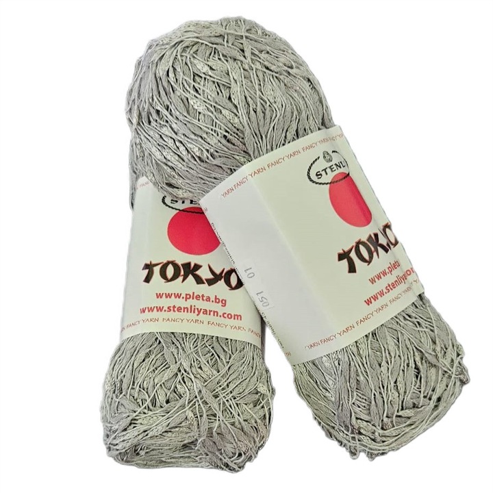 Set 2 buc fir textil Stenli Tokyo 051 gri, 100gr/330m bobina