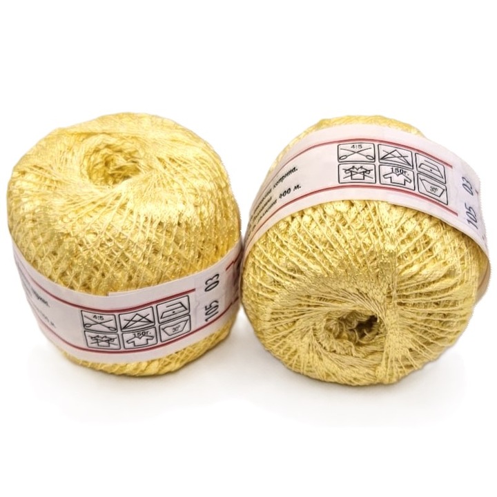 Set 2 buc fir textil Stenli Paris 105 galben, 100gr/300m bobina