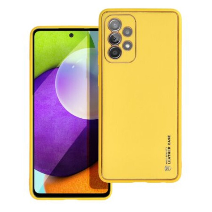 fixGuard LEATHER tok SAMSUNG A52 5G / A52 LTE ( 4G ) / A52S sárga