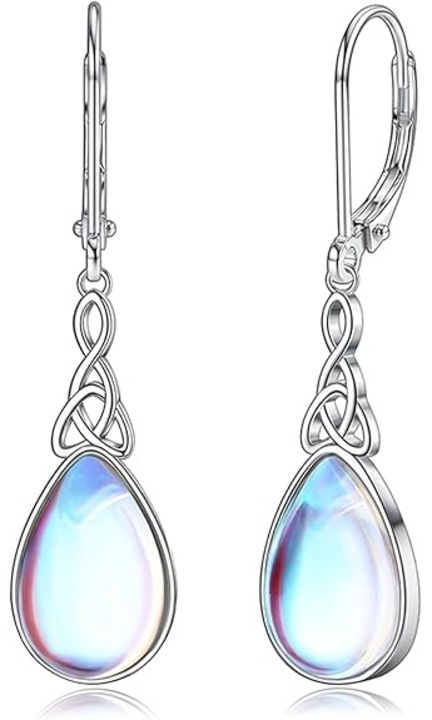 HYTIREBY Női fülbevaló, Csepp dizájn, Ezüst, Többszínű