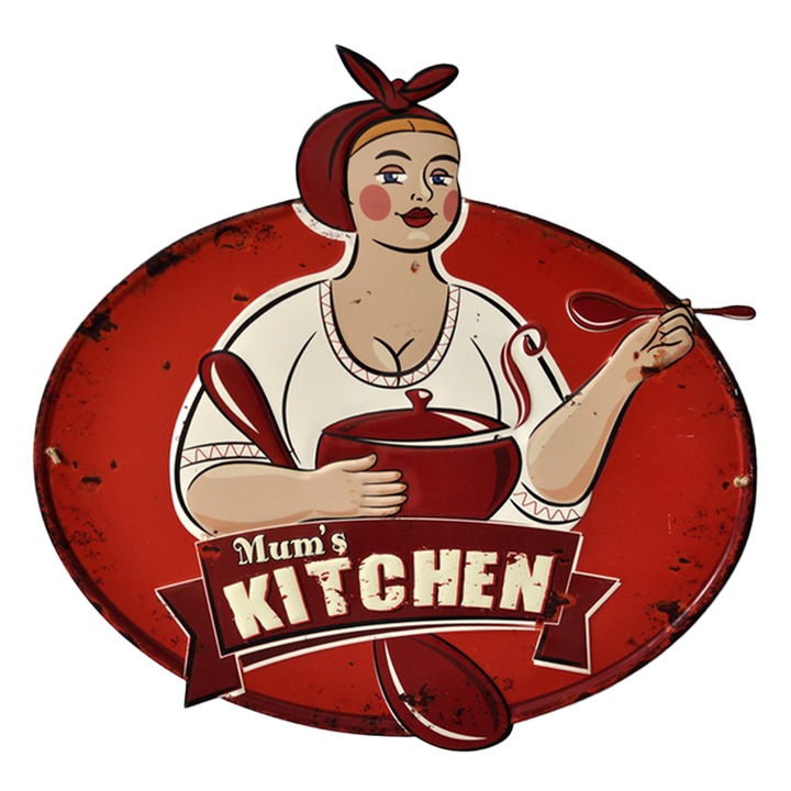 Многоцветна метална декорация за стена 60x1x61 см