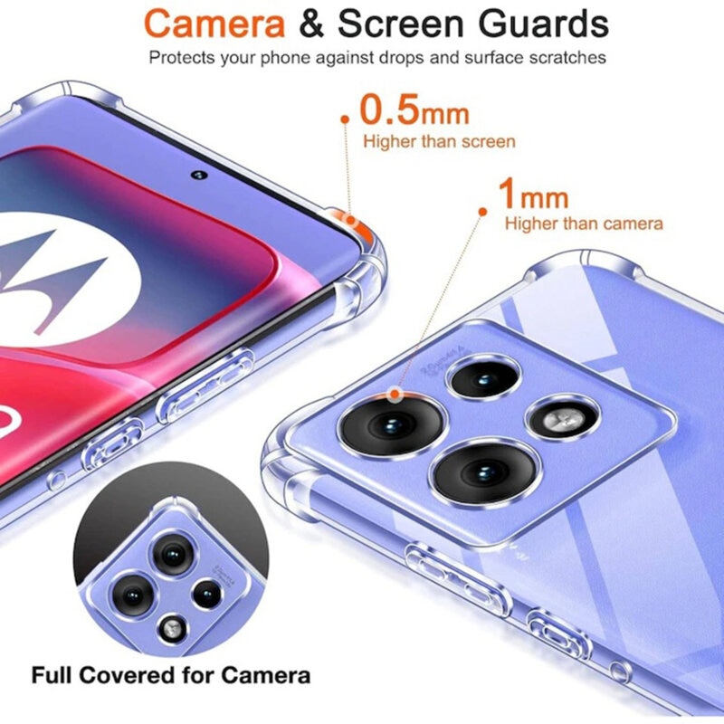 Husa protectie Mat-Tech compatibila cu Motorola Edge 50 Neo 5G, Protectie Camera, Colturi anti-soc, Decupaje Precise, Rezistenta la impact, Transparenta
