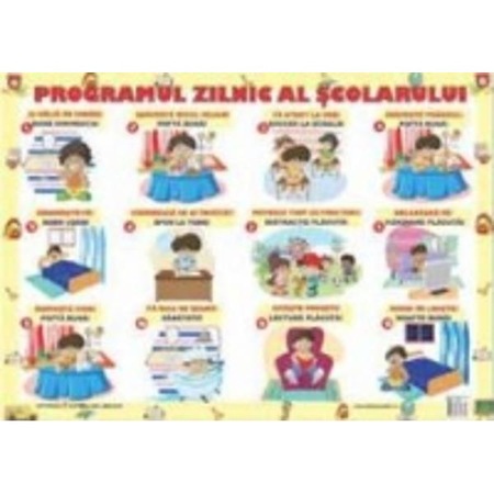 Plansa Programul Zilnic Al Scolarului Emag Ro