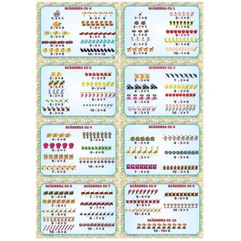 Set planse Scaderea cu 0-10 (8 planse) Set planse Scaderea cu 0-10 (8 planse)