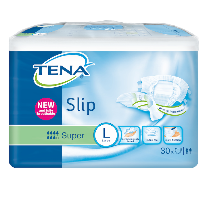 Scutece clasice Tena Slip Super, L, 30 buc