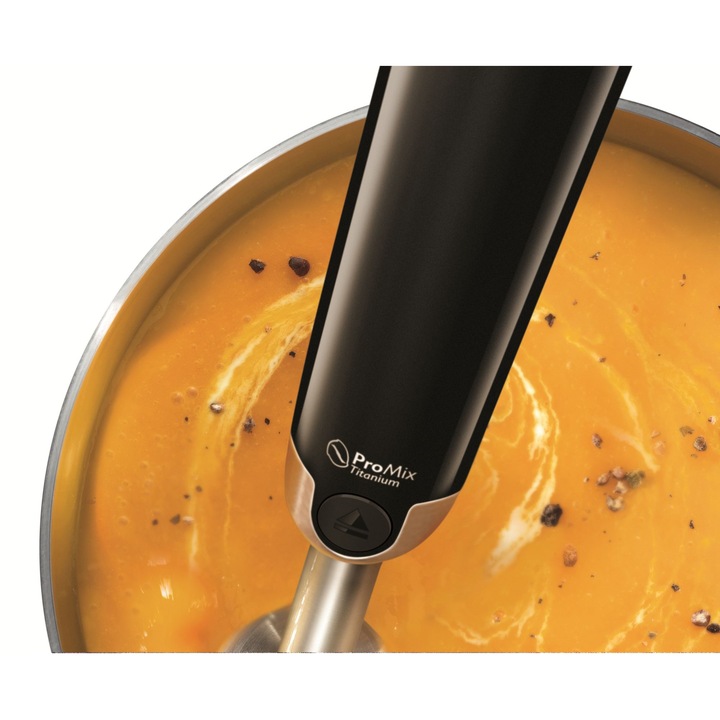 Mixer vertical Philips Avance Collection ProMix HR1672/90, 800 W, Speed Touch + Functie Turbo, Bol 0.7 l, Tocator XL 1 l, Negru