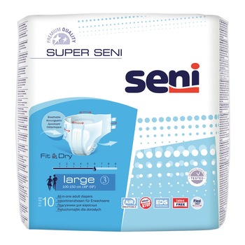 Scutece pentru adulti Seni Super, L, 10 buc Scutece pentru adulti Seni Super, L, 10 buc