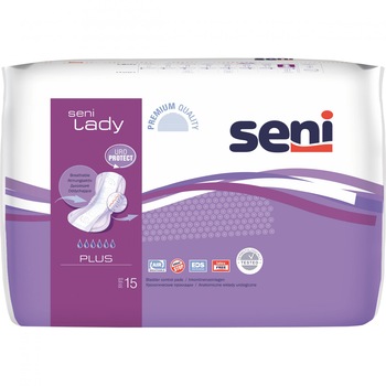 Absorbante pentru incontinenta urinara Seni Lady Plus, 15 buc Absorbante pentru incontinenta urinara Seni Lady Plus, 15 buc