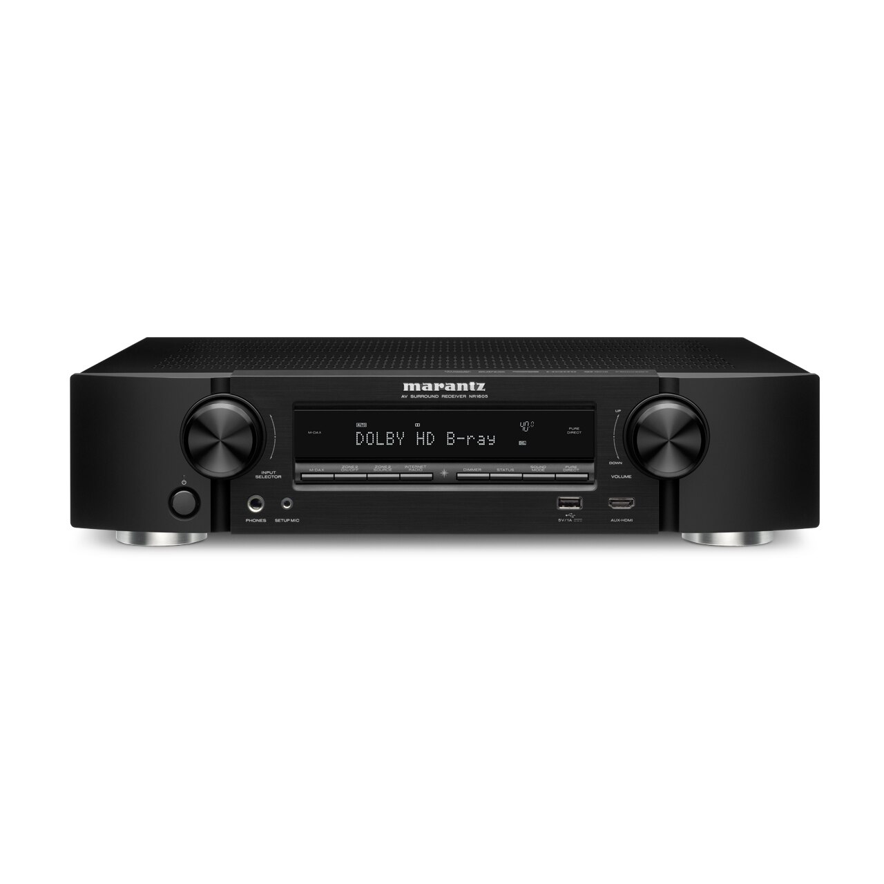 Receiver Marantz NR1605, 7.1 canale, 90W RMS, 3D Ready, Negru