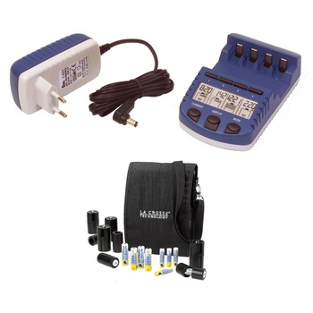 Set Lacrosse incarcator inteligent multifunctional RS1000 + 4AA si adaptoare 4C si 4D Set Lacrosse incarcator inteligent multifunctional RS1000 + 4AA si adaptoare 4C si 4D