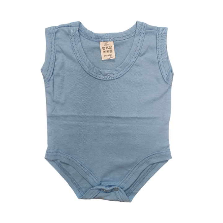 Body copii, tip maiou, bumbac 100sadsazxg, Albastru