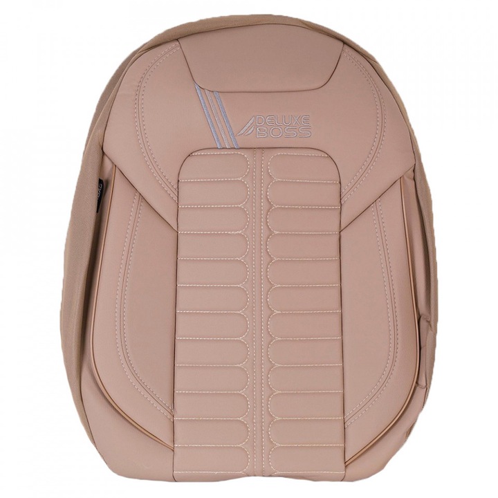 Set huse piele ecologica pentru scaune, crem, universale, fata-spate, Milano Design