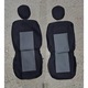 Комплект калъфи за кола за универсални седалки предно-задно черен плат