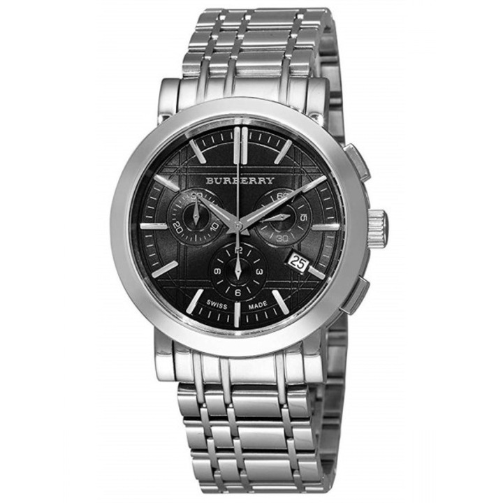 Мъжки часовник, Burberry, неръждаема стомана, 40 mm, сребро, BU1366