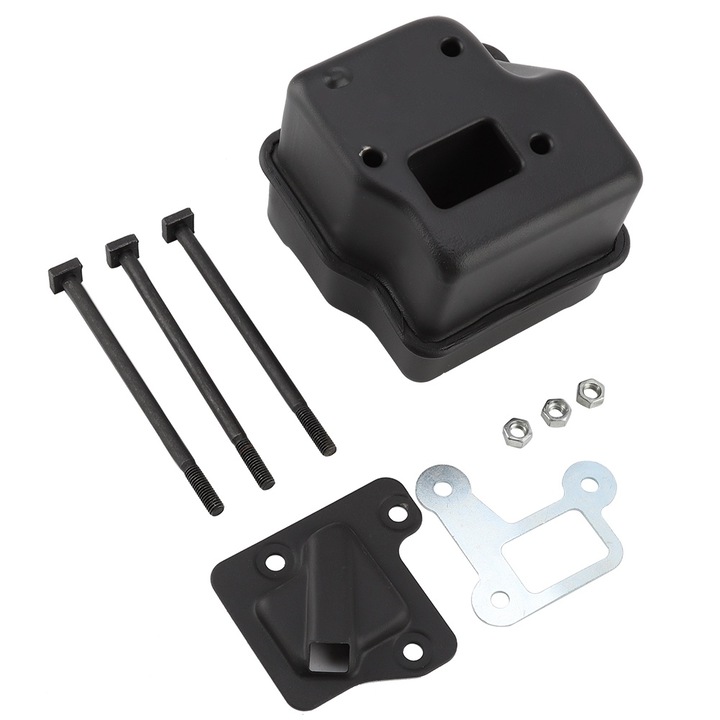 Kit de inlocuire pentru ferastrau cu lant, 1 x toba de esapament, 1 x garnitura de esapament, 3 x suruburi, 3 x piulite, 8x8.5x8.5cm