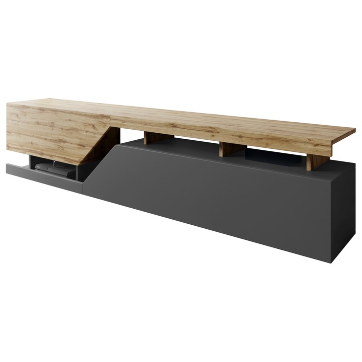 Comoda TV Bekas 200, MIRJAN24, antracit / wotan, 200x47x35 cm