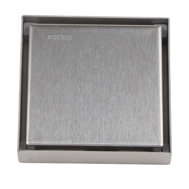 Невидим подов сифон, longziming, неръждаема стомана, 10x10cm, против миризми, подвижен дизайн