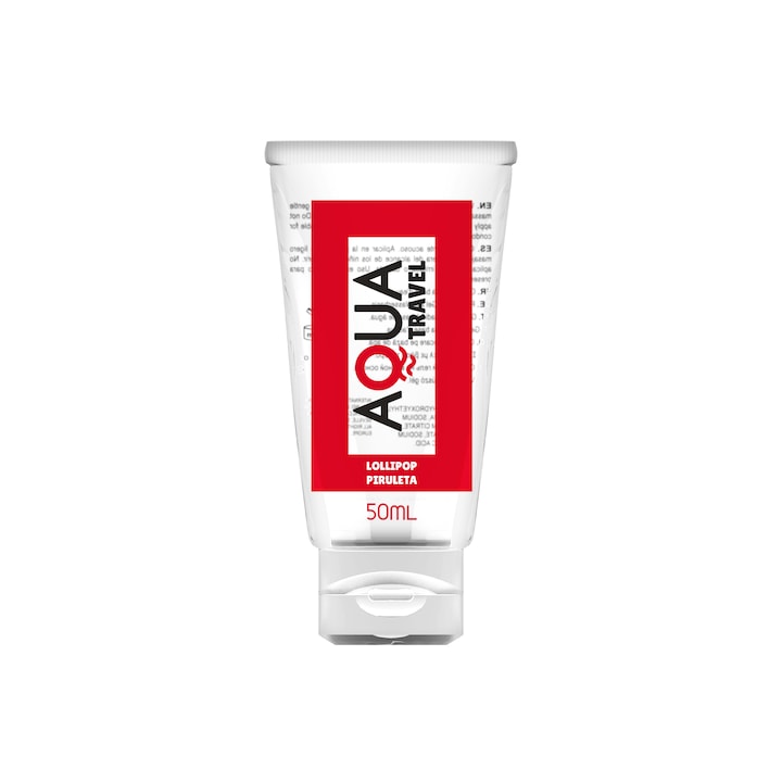 Aqua Travel vízbázisú síkosító, intenzív nyalóka aroma, ideális utazáshoz, 50 ml